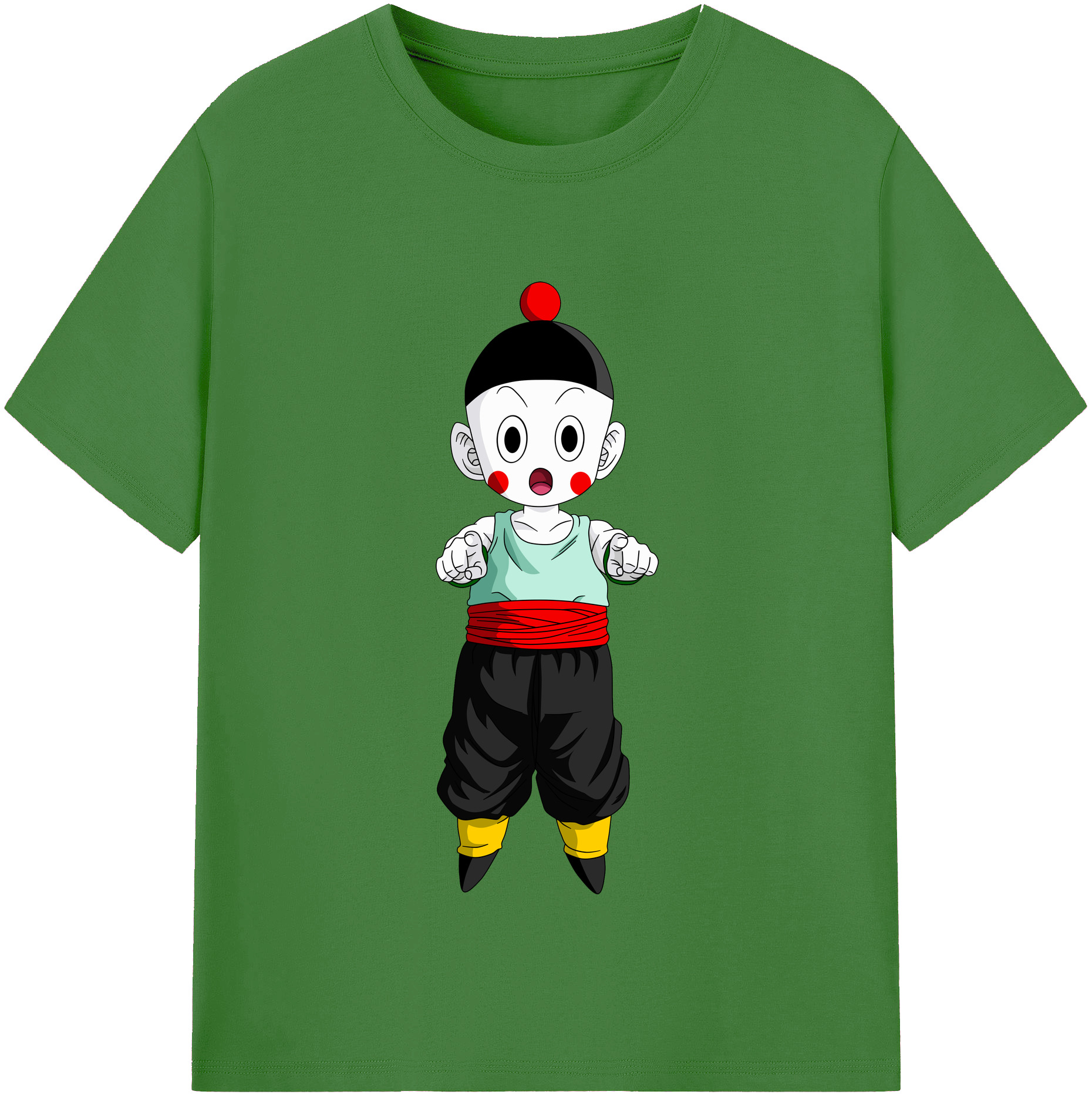 （画像用） ドラゴンボール 餃子（チャオズ）DRAGON BALL Chaoz レディースカジュアルプリントTシャツ（綿100％）